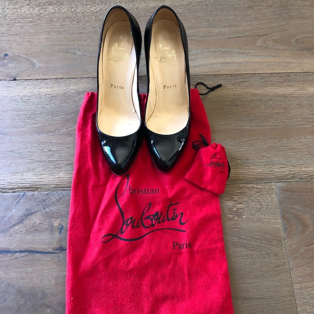 Christian Louboutin Black Patent Heels